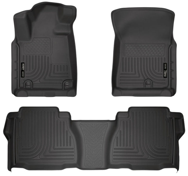 Husky Liners WeatherBeater Combo Black Floor Liners for 07-11 Toyota Tundra Double/CrewMax Cab - OneFastShop