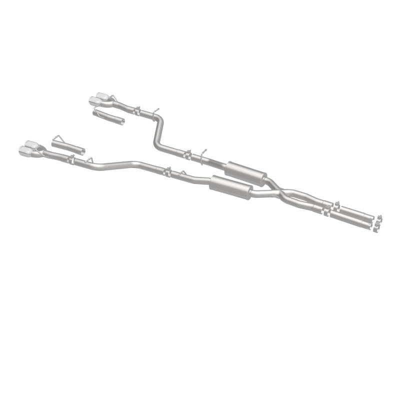 MagnaFlow Cat-Back Exhaust System SS 2.5in Quad Split Rear 3.5in Tip 2015-2023 Dodge Challenger 3.6L V6 - OneFastShop