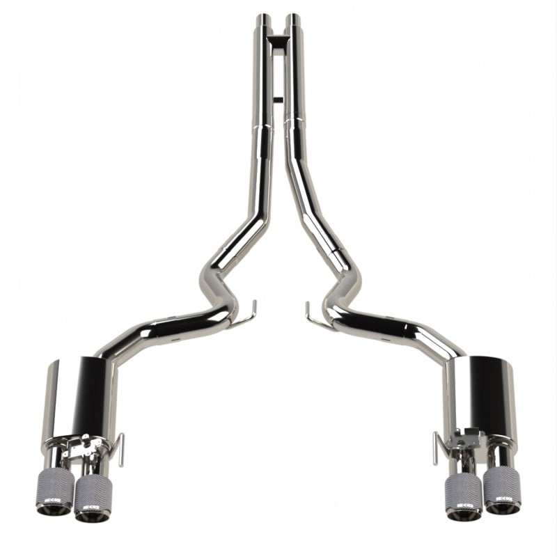 Kooks 2018–2024 Ford Mustang GT 5.0 3 In. Valved Cat-Back Exhaust Carbon Tips - OneFastShop
