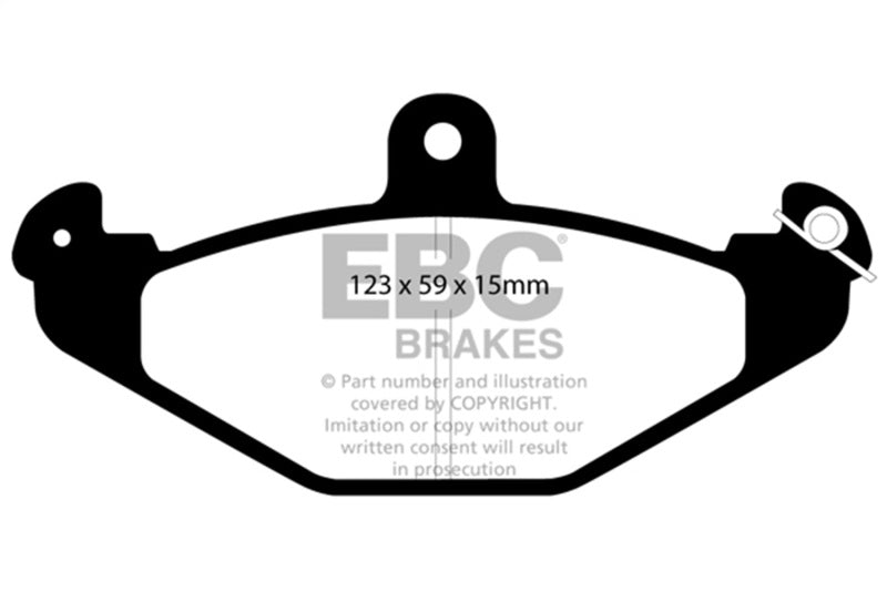 EBC Redstuff Rear Brake Pads - Dodge Viper, Lotus Esprit 1992-2004