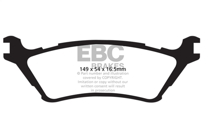 EBC Greenstuff Rear Brake Pads for 2012-2021 Ford F150 2.7 Twin Turbo 2WD - OneFastShop