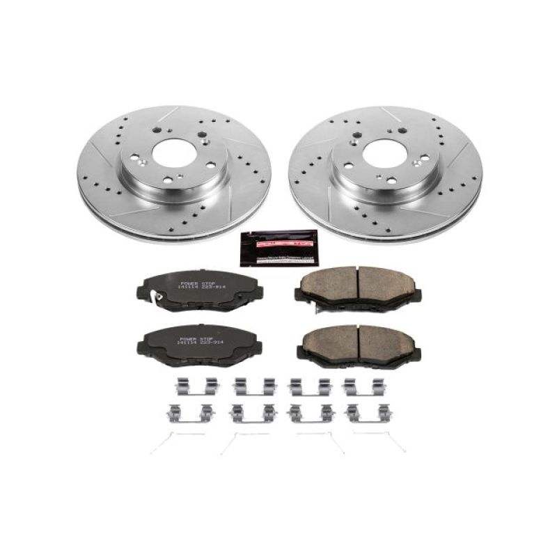 PowerStop Z23 Evolution Sport Front Brake Kit - Honda Accord / Acura ILX 2013-2017