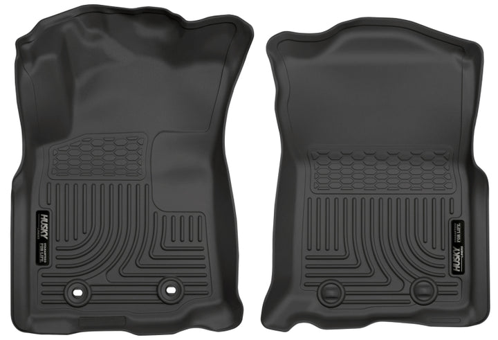 Husky Liners WeatherBeater Front Black Floor Liners for 2016-2017 Toyota Tacoma Manual Transmission