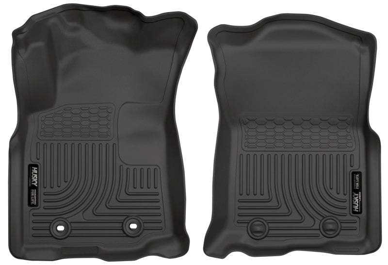 Husky Liners WeatherBeater Front Black Floor Liners for 2016-2017 Toyota Tacoma Manual Transmission - OneFastShop