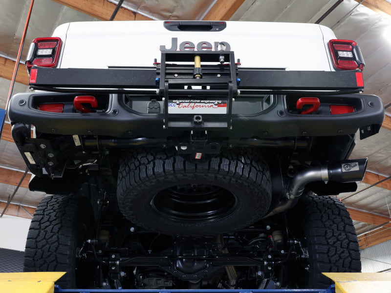 AFe Vulcan Series 3in 304 SS DPF-Back Exhaust System - Black Tip for 2021+ Jeep Gladiator V6-3.0L - OneFastShop