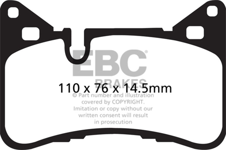 EBC Redstuff Rear Brake Pads for Mercedes-Benz C63 AMG (W204) 6.2