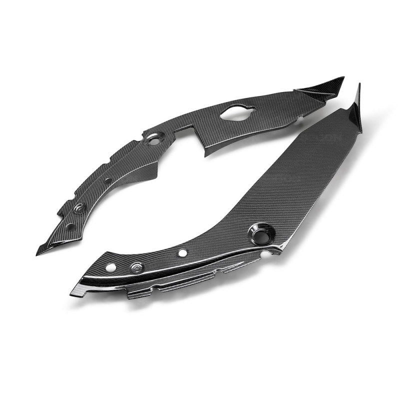 Seibon Carbon Fiber Under Hood Inner Wing Trims for 17+ Honda Civic Type R - OneFastShop