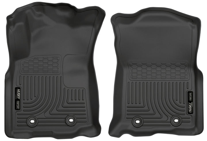 Husky Liners WeatherBeater Black Front Floor Liners for 2018-2023 Toyota Tacoma Double Cab