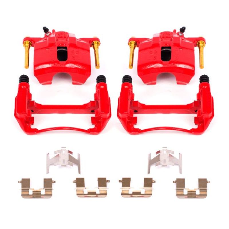 PowerStop Front Red Calipers w/Brackets Pair for 97-99 Acura CL