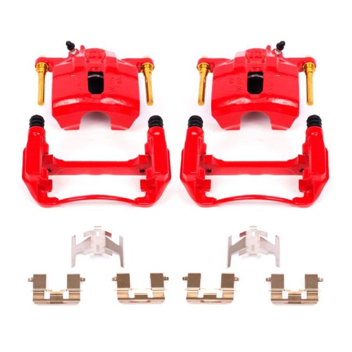 PowerStop Front Red Calipers w/Brackets Pair for 97-99 Acura CL
