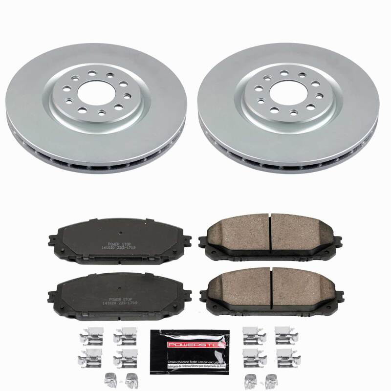 PowerStop Z23 Front Coated Brake Kit - Jeep Cherokee 2014-2015 - Dual Piston Front Calipers