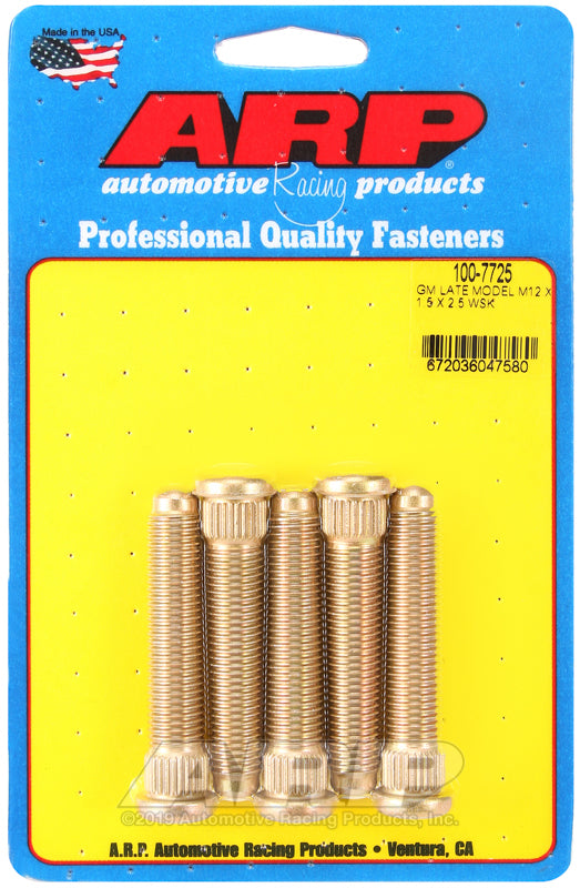 ARP Wheel Stud Kit - M12x1.50, 2.500 in Underhead Length - 5 Pack