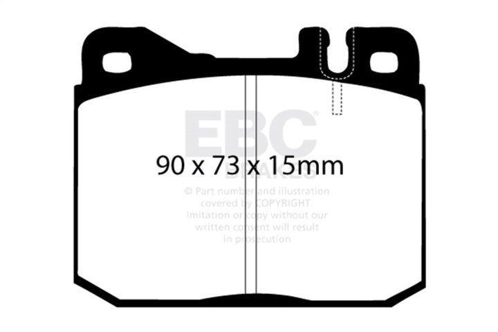 EBC Redstuff Front Brake Pads Low Dust High Performance for 76-79 Mercedes-Benz 230 - OneFastShop