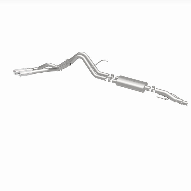 Magnaflow SS Catback Exhaust Dual Same Side Exit 3.5in Tips for 2011-2014 Ford F-150 3.7L 5.0L 6.2L - OneFastShop
