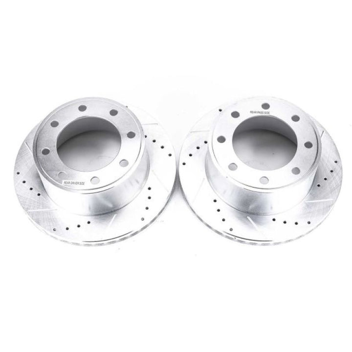 Power Stop 05-2012 Ford F-350 Super Duty Rear Drilled and Slotted Rotor Pair
