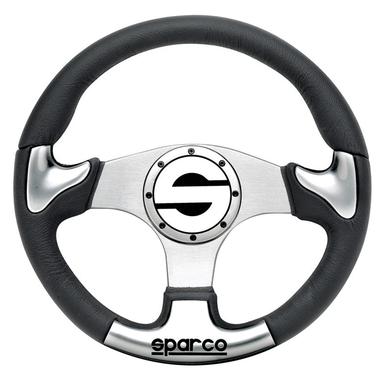 Sparco P222 Steering Wheel 345mm - Black Spokes