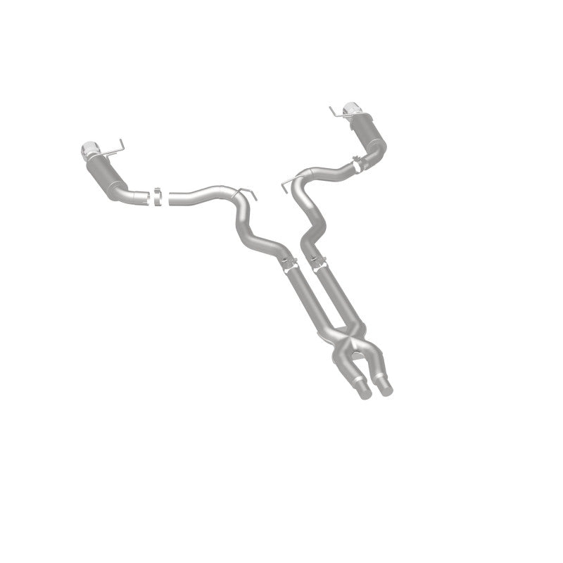 MagnaFlow Cat Back Exhaust System SS 3in Competition Dual Split Polished 4.5in Tips 2015 Ford Mustang GT V8 5.0 - OneFastShop