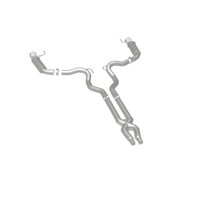 MagnaFlow Cat Back Exhaust System SS 3in Competition Dual Split Polished 4.5in Tips 2015 Ford Mustang GT V8 5.0 - OneFastShop