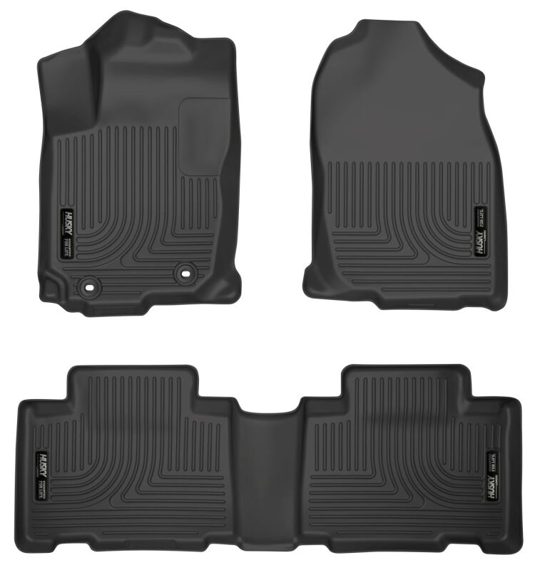 Husky Liners Weatherbeater Black Front & 2nd Seat Floor Liners for 2013 Toyota RAV4 - OneFastShop