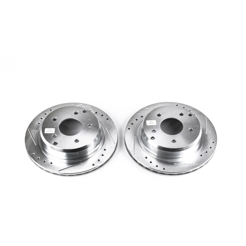 PowerStop Rear Evolution Drilled & Slotted Rotors - Chevrolet Corvette 84-87 - OneFastShop