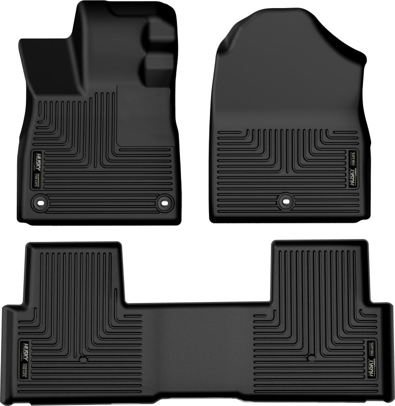 Husky Liners Weatherbeater Black Front & 2nd Seat Floor Liners for 2023 Honda Pilot