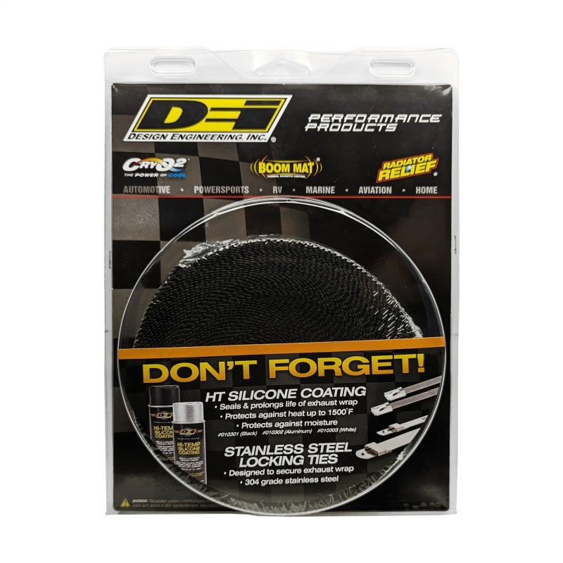 DEI Exhaust Wrap 2in x 50ft - Titanium - Black.