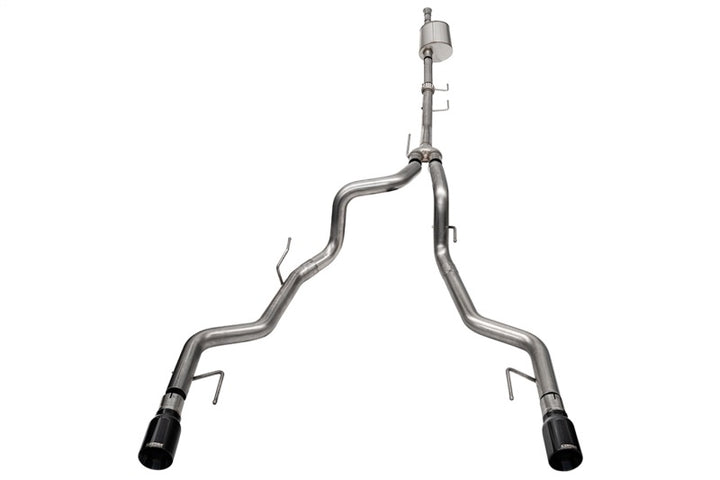 CORSA Performance Sport Cat-Back Exhaust 2021-2024 Ford F-150 SuperCrew 5.5ft Bed 3.5L V6 Dual Rear Exit Black PVD