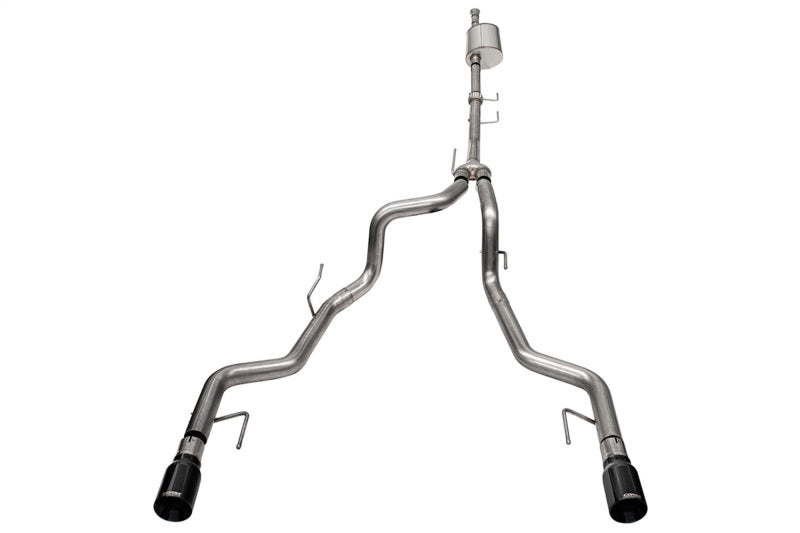 CORSA Performance Sport Cat-Back Exhaust 2021-2024 Ford F-150 SuperCrew 5.5ft Bed 3.5L V6 Dual Rear Exit Black PVD - OneFastShop
