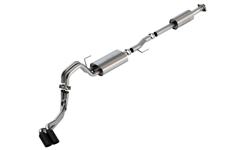 Borla Cat-Back Exhaust System 5.0L F-150 2021 Touring Black Chrome Tips - OneFastShop