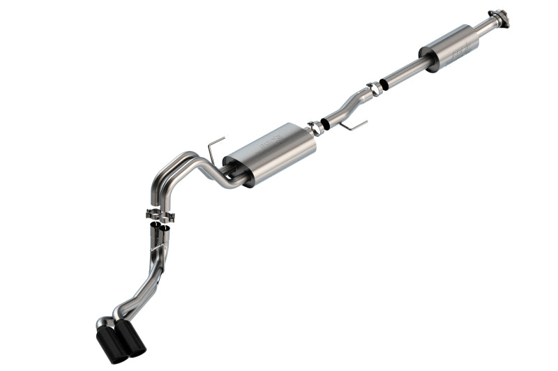 Borla Cat-Back Exhaust System 5.0L F-150 2021 Touring Black Chrome Tips - OneFastShop