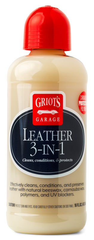 Griot's Garage Leather 3-in-1 Cream - 16 oz - 12 Pack