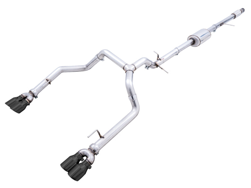 AWE 0FG Edition Cat-Back Exhaust - Chevrolet Silverado 1500, GMC Sierra 1500 2019-2026 (5.3L) - Quad Diamond Black Tips