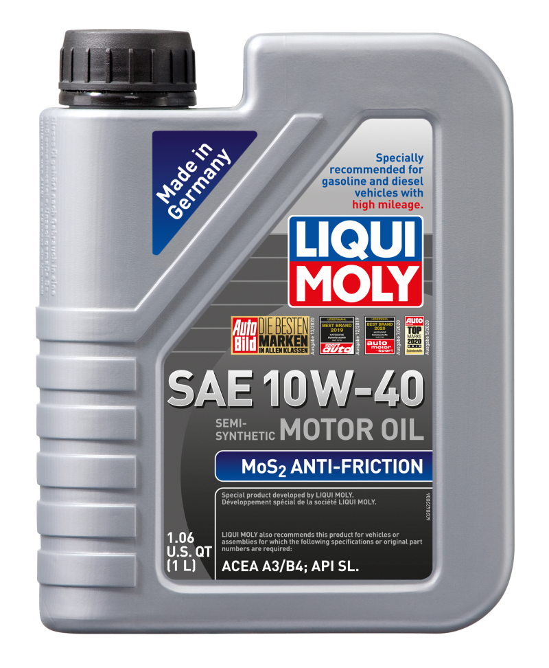 LIQUI MOLY 1L MoS2 Anti-Friction Motor Oil 10W40 for Aston Martin Bentley BMW Chrysler Dodge Ferrari Jeep