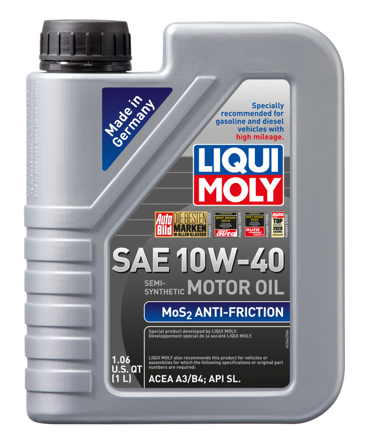 LIQUI MOLY 1L MoS2 Anti-Friction Motor Oil 10W40 for Aston Martin Bentley BMW Chrysler Dodge Ferrari Jeep - OneFastShop