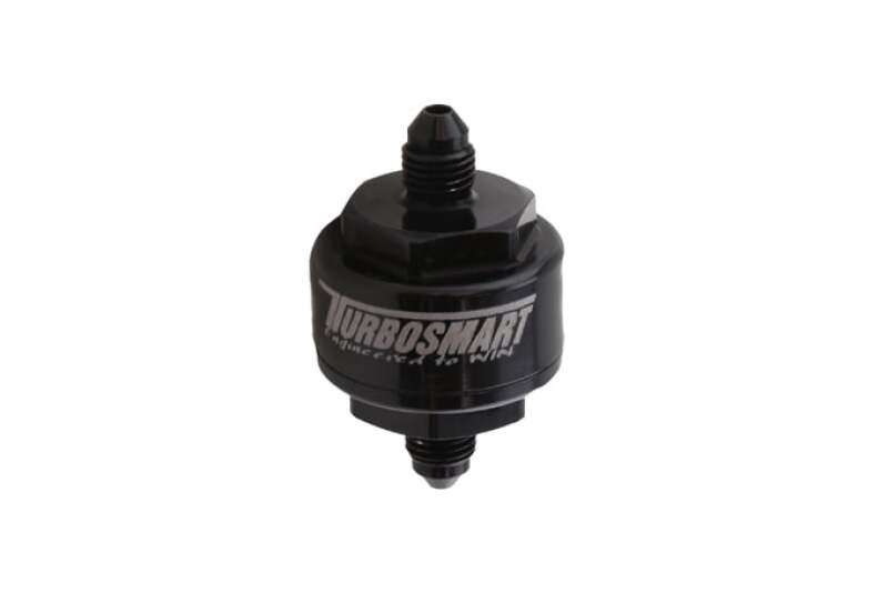Turbosmart Billet Turbo Oil Feed Filter 44 Micron Disc -4AN Male Inlet Black
