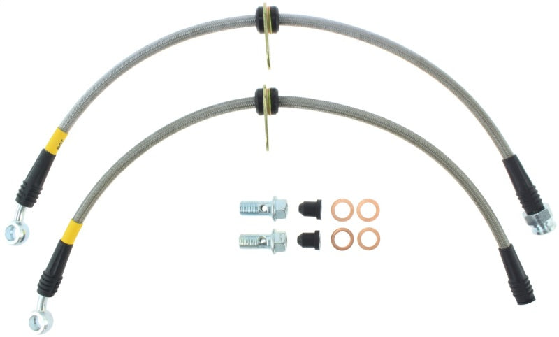 StopTech Front SS Brake Lines for 04-08 Acura TSX / 03-07 Honda Accord - OneFastShop