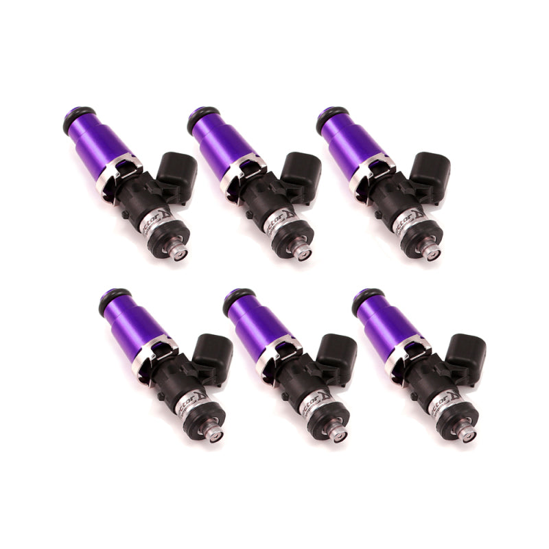 Injector Dynamics ID2600-XDS Fuel Injectors - 60mm, 14mm Purple Top Adapter, Denso Lower Cushion - Set of 6