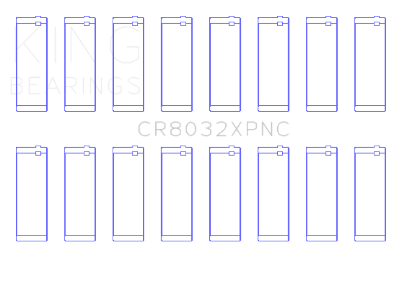King Chrysler 345/370 16V Connecting Rod Bearing Set (CR8032XPNC)
