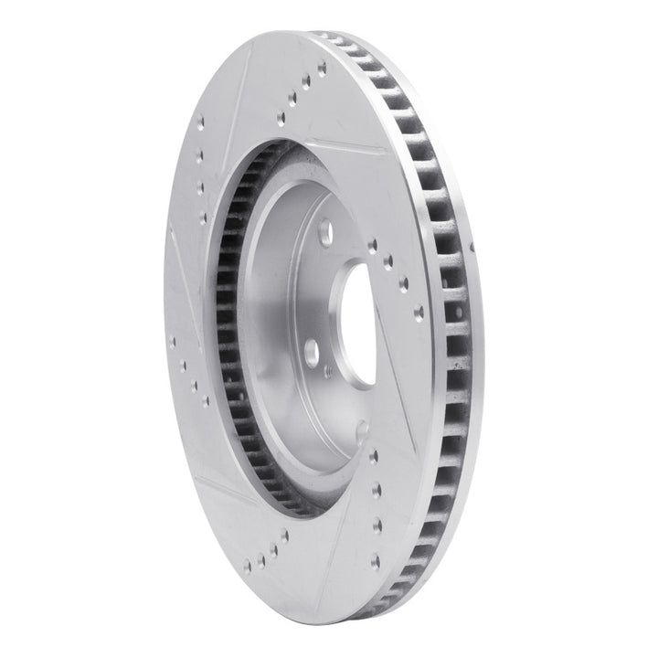 R1 06-20 Lexus ES350 Front Right Drilled and Slotted Silver Brake Rotor