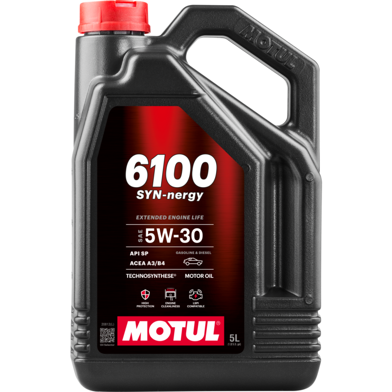 Motul 6100 Syn-nergy 5W-30 Technosynthese Engine Oil - 5L