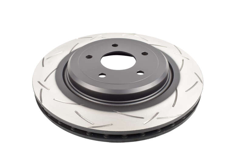 DBA Rear Slotted 4000 Series Rotor High Carbon Heat Treated Iron Kangaroo Paw Ventilation for 05-12 Corvette C6 Z06 Package