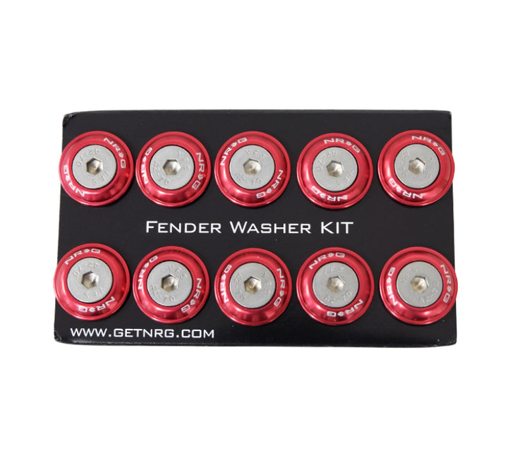 Nrg Fender Washer Kit with Rivets for Plastic Set of 10 - OneFastShop