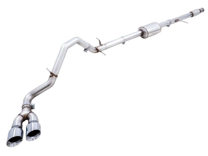 AWE 0FG Chrome Tip Dual Side Exit Cat-Back Exhaust - Chevrolet Silverado / GMC Sierra 1500 5.3L 2019-2026