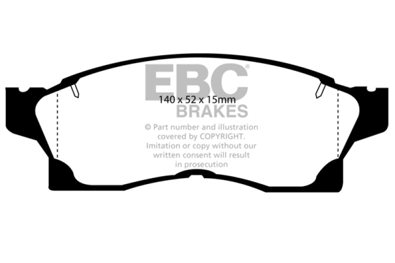 EBC Yellowstuff Front Brake Pads - Toyota MR2 1991-1992