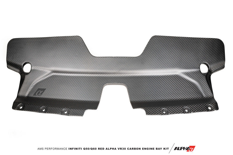 AMS Performance Alpha Matte Carbon Front Duct for Infiniti Q60 / Q50 3.0TT