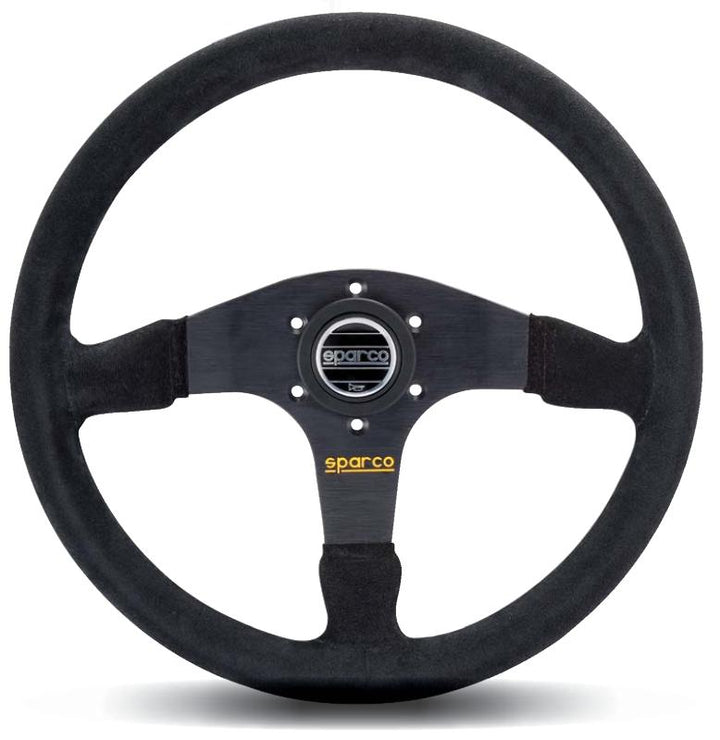 Sparco 375 Steering Wheel Suede Black Suede Black (375) - OneFastShop