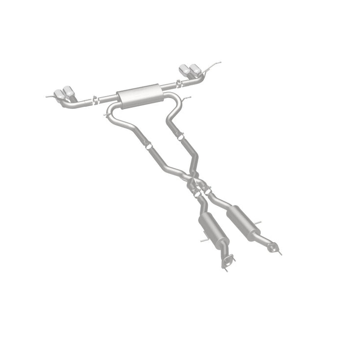 Magnaflow Cat Back Exhaust SS 2.5in Quad Split Polish 4in Tip for 14-15 Jeep Grand Cherokee 3.6L 5.7L V6 V8 - OneFastShop