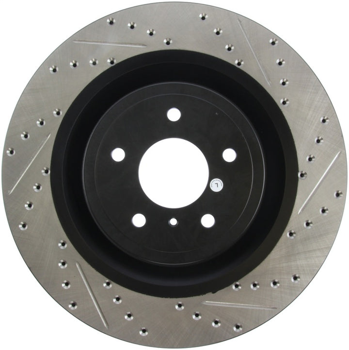 StopTech SportStop Slotted & Drilled Front Left Rotor for Infiniti G37 / Nissan 370Z - OneFastShop