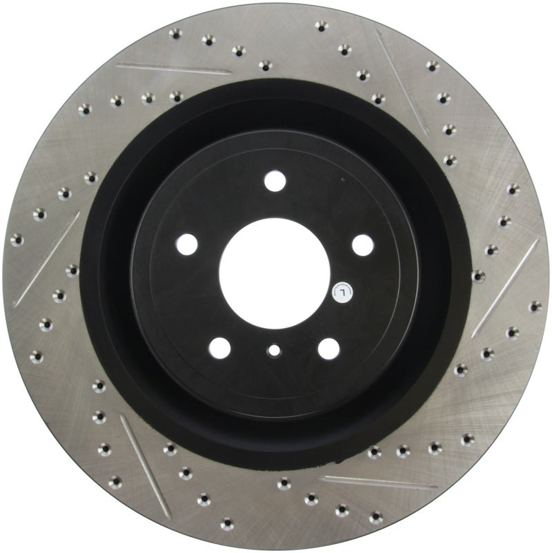 StopTech SportStop Slotted & Drilled Front Left Rotor for Infiniti G37 / Nissan 370Z - OneFastShop