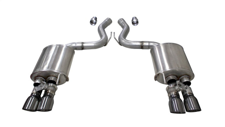 Corsa Sport 3in Axle-Back Exhaust with 4in Gunmetal Tips for Ford Mustang GT 2018-2023